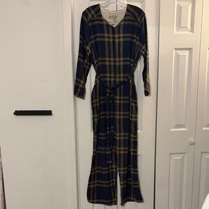 Ace & Jig Jacob Jumpsuit Plaid in Navy and Yellow